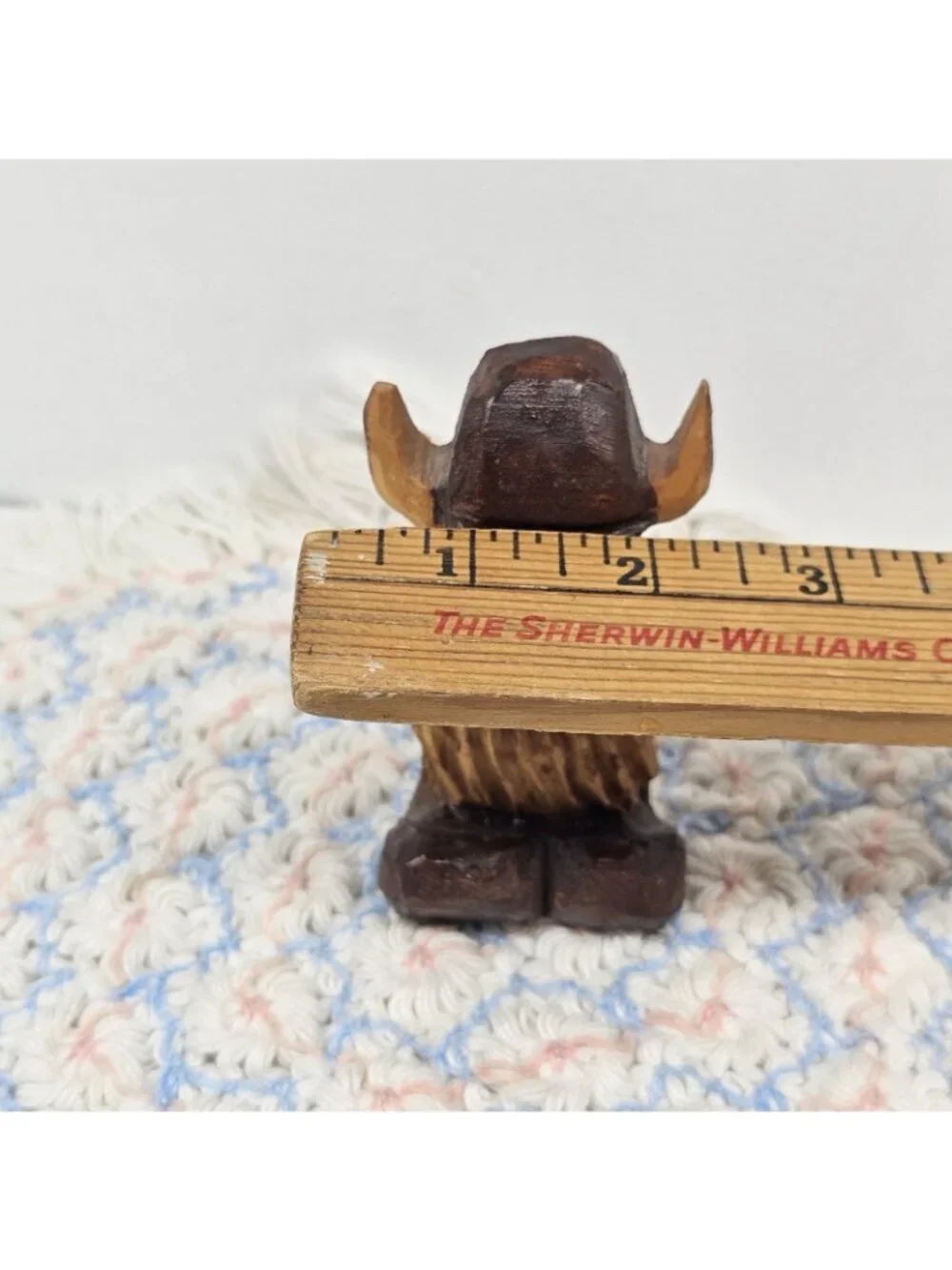 Vintage Hand Carved Wood Viking Figurine Scandinavian Folk Art Caricature